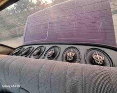 Dinamiklər Pioneer, səsgücləndirici Sony, sabvufer, maqnitola