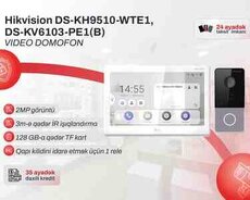 Video Domofon Dəsti (2 il zəmanət) Hikvision DSKV6103PE1(B) + DSKH9510WTE1