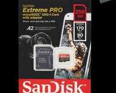 SD Kart SanDisk 256GB Extreme PRO MicroSDXC UHS-I Card with adapter SDSQXCD-256G-GN6MA