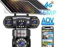 4G Sim kartlı Solar 360FHD Kamera 12MP, 4K+64GB