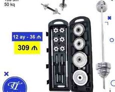 Qantel dəsti (50 kq, 150 sm)