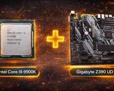 Ana plata Gigabyte Z390 UD+I9 9900K