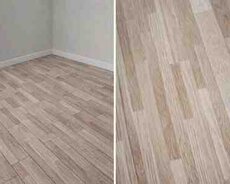 Dekorativ döşəmə örtüyü 680, bej, 15.2x91.4 sm