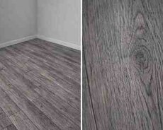 Dekorativ döşəmə örtüyü 68043, boz, 15.2x91.4 sm