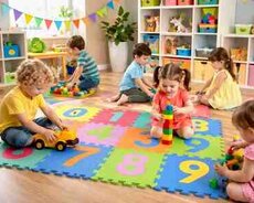 Uşaqlar üçün rəqəmli pazl , 30x30x1 sm 10 hissə