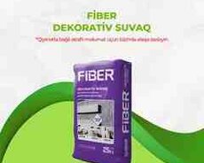 Fiber dekorativ suvaq