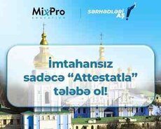 Attestatla xaricdə təhsil imkanı (imtahansız qəbul)