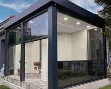 Geoteen cam balkon və tent sistemi(pergola)