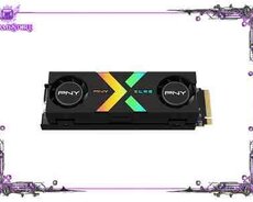PNY XLR8 Gaming Epic-X RGB 1TB PCIe Gen5 x4 NVMe M.2 SSD UP to11500 ,  8500 MB, s with RGB Dual Fan