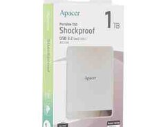 SSD Yığıcı Apacer Portable SSD AS724 ,  1TB ,  USB 3.2 Gen 2 ,  Cream (AP1TBAS724C-1)