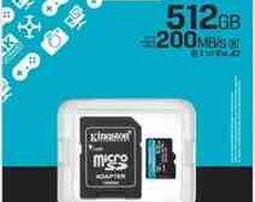 MikroSD Kingston 512G micSD Go Plus G4 200R V30 (SDCG4, 512GB)