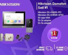 Hikvision DS-KH8381-WTE1 + DS-KV6103-PE1(C)  IP video domofon seti