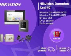 Hikvision DS-KH6320-WTE1 + DS-KD8003-IME1 Flush IP Domofon dəsti