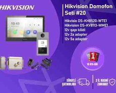Hikvision DS-KH8520-WTE1 + DS-KV8113-WME1  10 düymlük Metal Villa IP Domofon Seti