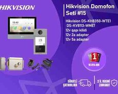 Hikvision DS-KH8350-WTE1 + DS-KV8113-WME1  Premium Metal IP Domofon Seti