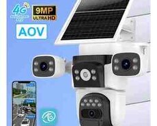 4G solar PTZ360 4 kamera 12MP, 4K 64GB