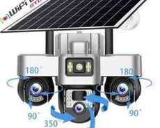 4G Solar günəş paneli 4 kamera 12MP, 4K+64gb