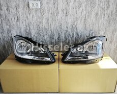 W204 qabaq sadə faralar halogen içi qara