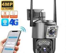 Wifi PTZ360 çöl 2 kamerası 8MP, 4K+64GB