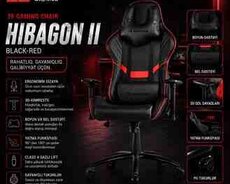 Oyunçu kreslosu 2E Gaming Hibagon Black Red