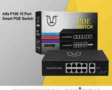 10 Port Alfa P108 Smart POE Switch