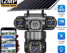 4G tam simsiz Solar PTZ360 4 kamera 12MP 4K+64GB