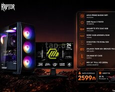 Raptor Gaming PC | Ryzen 5 9600X | RTX 5060 8GB | 16GB DDR5 | 1TB NVMe | MSI 24 200Hz