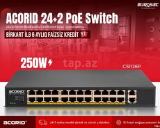 24-Portlu PoE Switch Acorid CS1126P