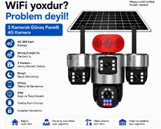 Smartcam Hieasy S13 | 3 Kameralı Günəş Panelli 4G Təhlükəsizlik Kamerası
