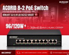 8-Portlu PoE Switch Acorid CS1110P
