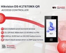 Biometrik girişə nəzarət terminalı Hikvision DS-K1T670MX-QR