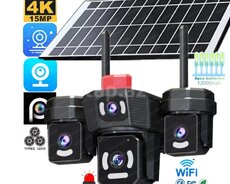 4G sim kartlı Solar 360 FHD kamera 12MP 4K+64GB