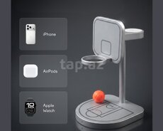 Apple üçün Magssory Basketball 3-ü-1-də Qi2 şarj stansiyası