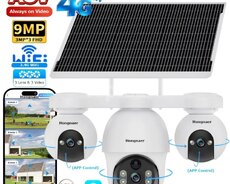 4G Sim kartlı Solar 360FHD Kamera 12MP 4K+64GB