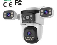 Wifi PTZ360 çöl 3 kamera 8MP 4K+64GB