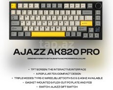 Klaviatura Ajazz AK820 PRO BLACK GRAY YELLOW