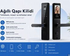 Ağıllı qapı kilidi  Monitorlu, barmaq izi və tətbiq ilə açılma