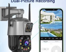 Wi-Fi PTZ360 çöl 2 kamera 8MP 4K+64GB