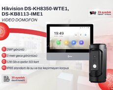 Video domofon dəsti Hikvision DS-KB8113-IME1 + DS-KH8350-WTE1