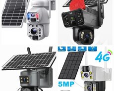 Simsiz 4G sim kartlı solar ptz 2 kamera 360 8mp 4K