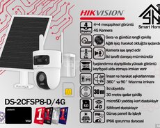 Hikvision iki linzalı fırlanan günəş panelli 4G kamera DS-2CFSP8-D 4G