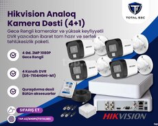 Hikvision analoq kamera dəsti