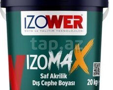 İzomax saf akrilik xarici fasad boyası 10kg