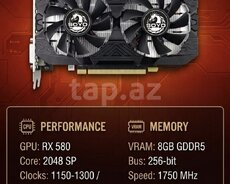 AMD Radeon RX 580 2048SP 8GB GDDR5