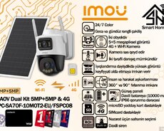 IMOU iki linzalı 5+5 MP günəş panelli 4G + Wi-Fi kamerası IPC-SA70F-10M0T2-EU FSPC08