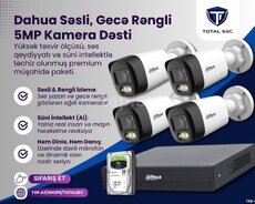Dahua 5MP Dəst (İkitərəfli Səsli və GecəRəngli)
