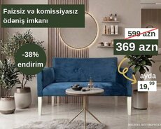 Şık velur divan