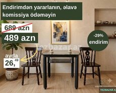 Zərif dizaynlı masa dəsti