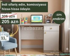Dolablı dərs masası
