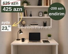 Rəfli çalışma masası